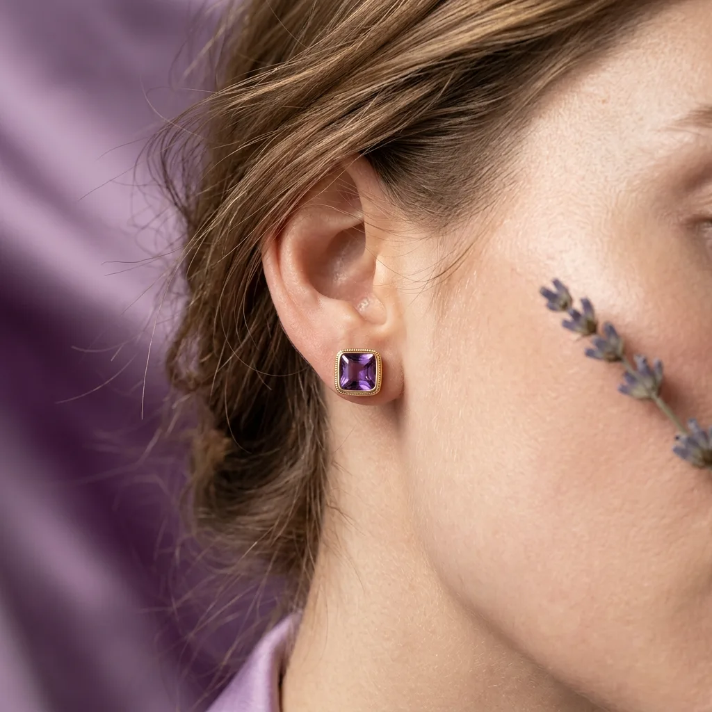 Botanical Close Portrait — Earring Stud