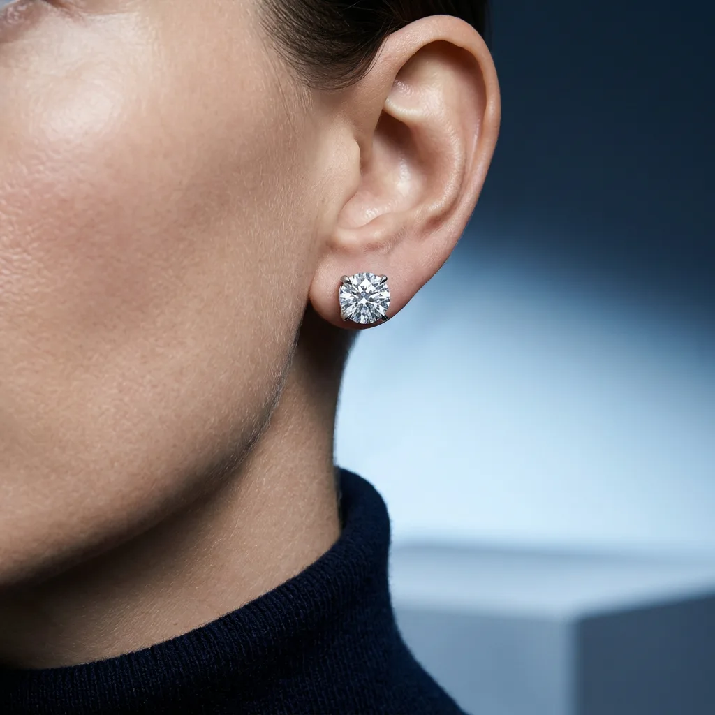 Cold Close Portrait — Earring Stud