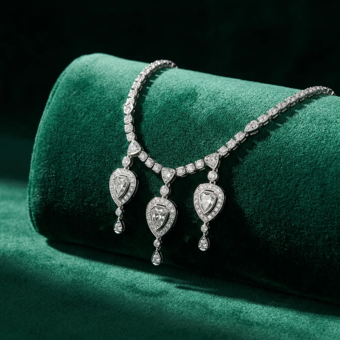 Folded Velvet Hero — Necklace