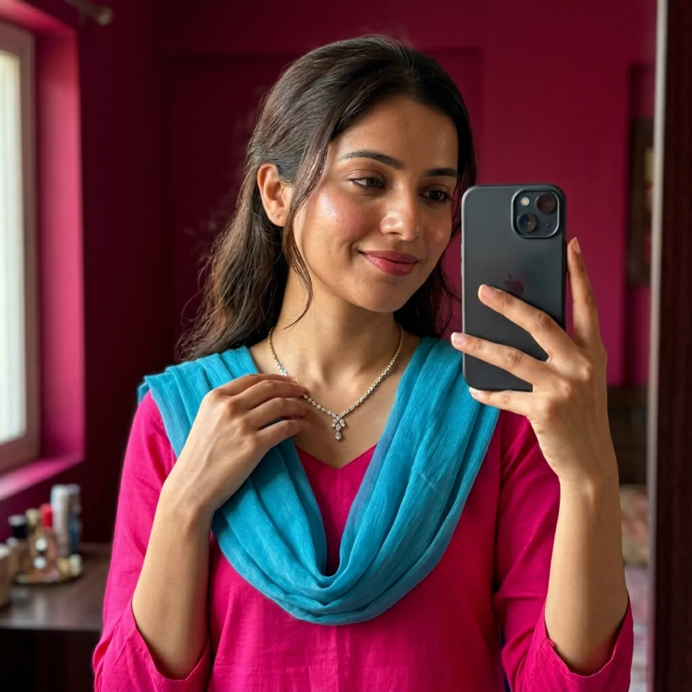 Getting Ready Selfie — Pendant