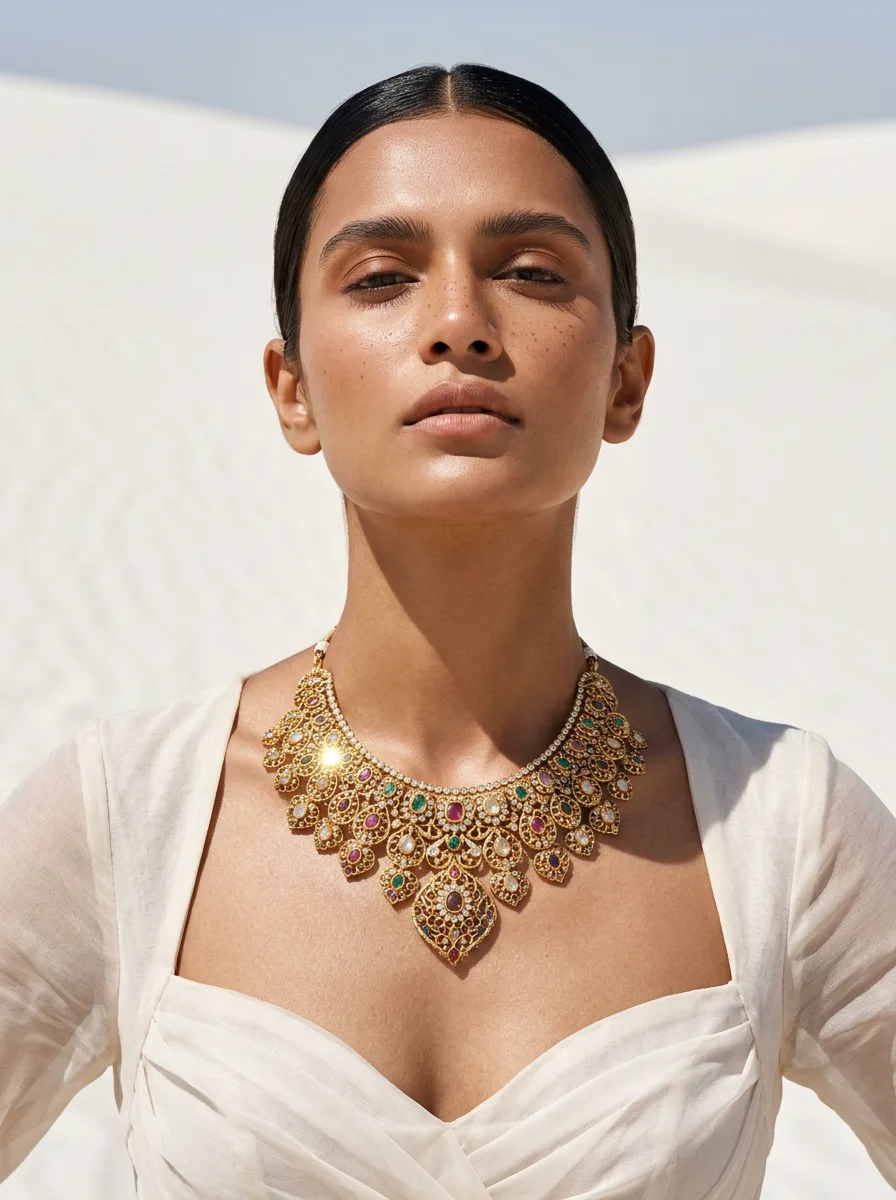 Harsh Sun Portrait — Necklace