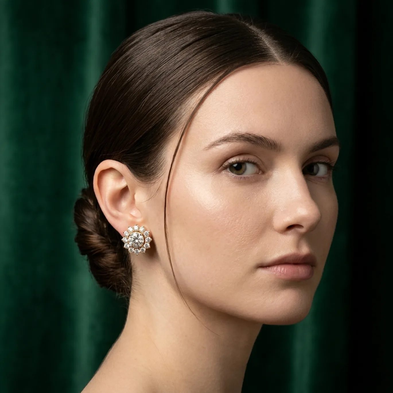 Jewel Tone Campaign Close — Earring Stud