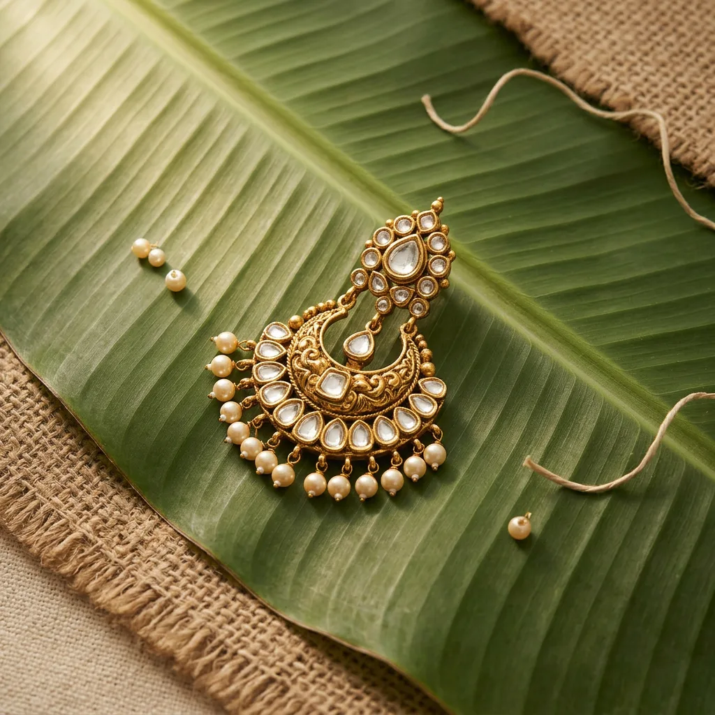 Leaf Flat Lay — Necklace