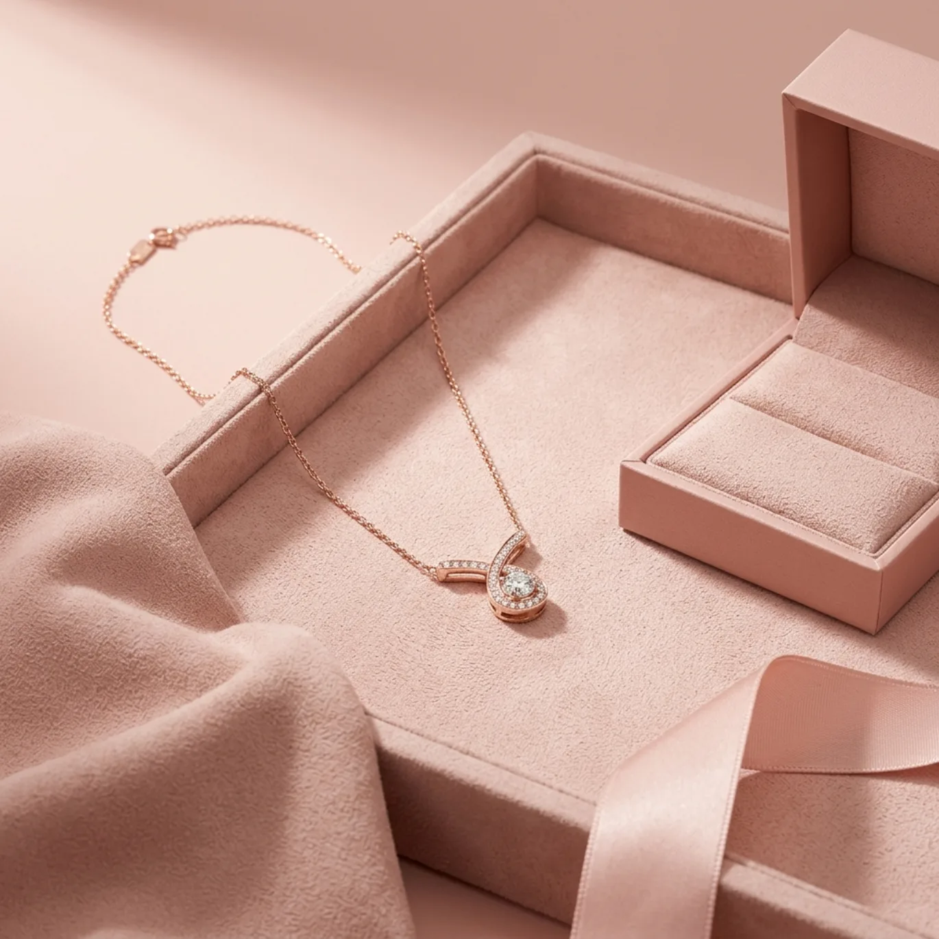 Packaging Suede Vignette — Necklace