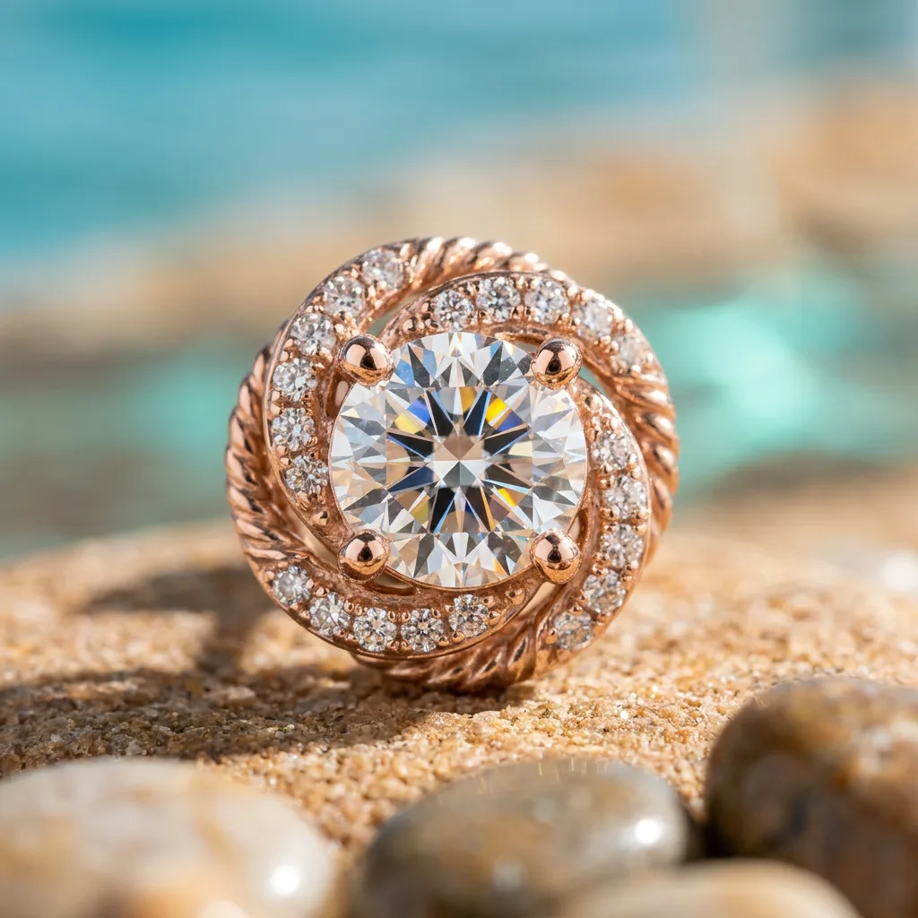 Pave Swirl Facet Macro — Pendant