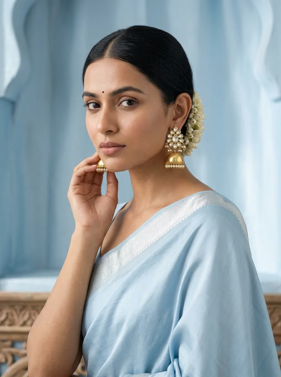 Powder Silk Hero Portrait — Jhumka Powder Silk Hero Portrait — Jhumka
