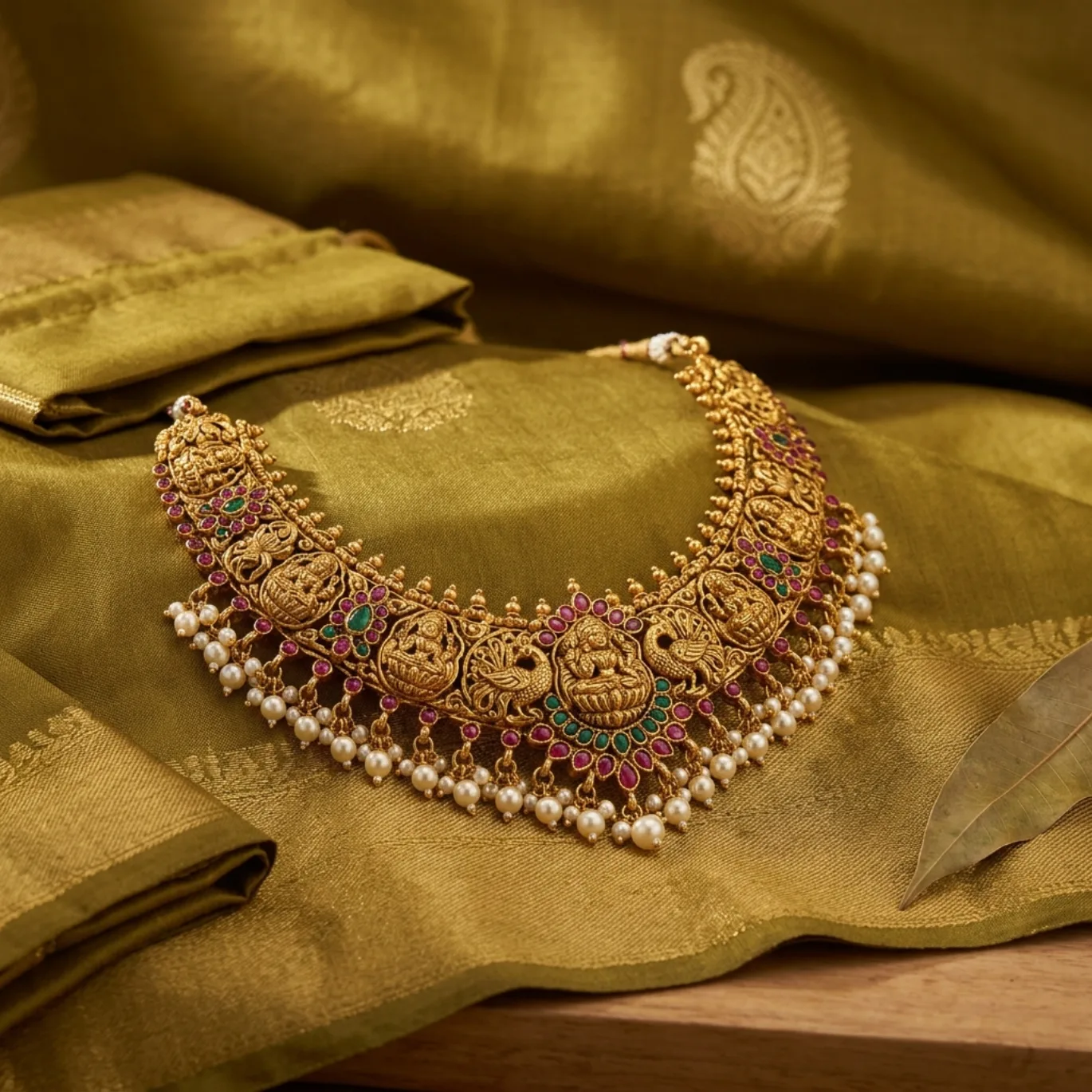 Silk Fold Presentation — Necklace