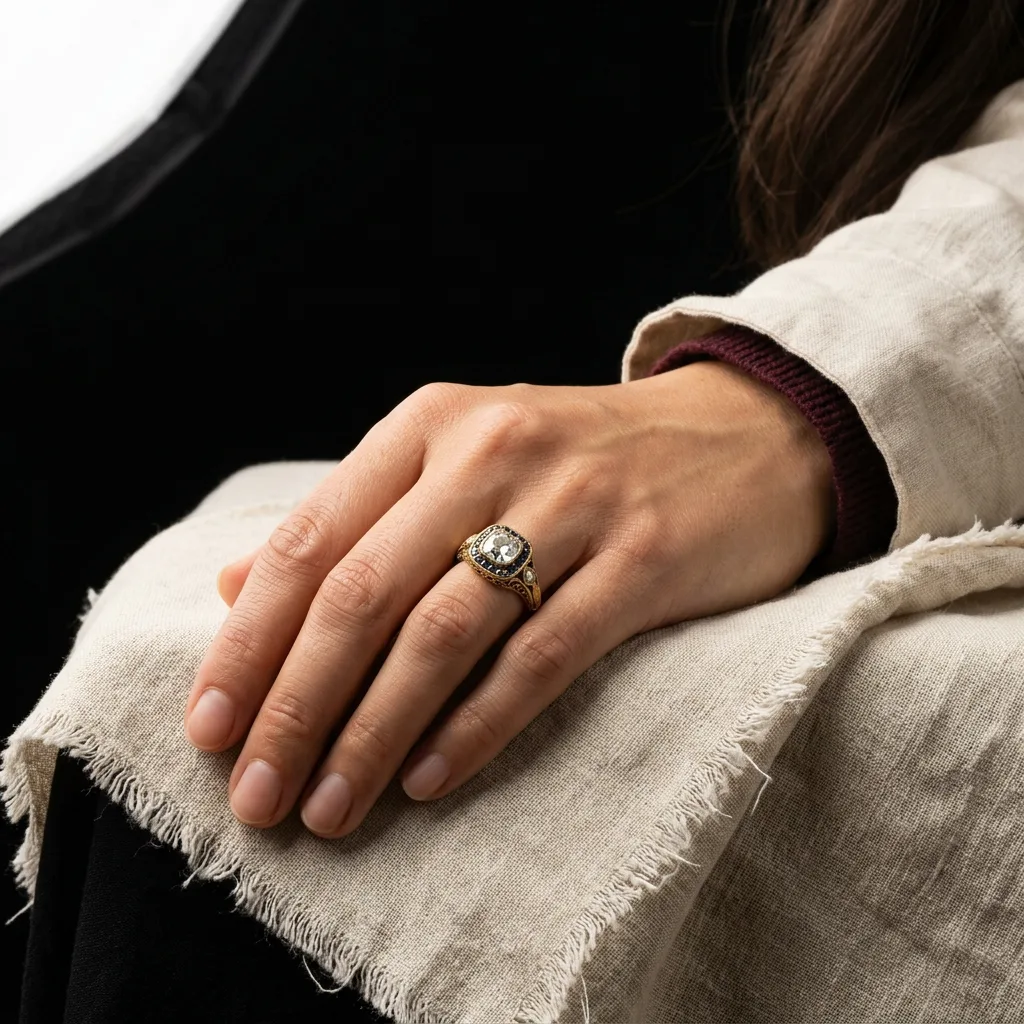 Studio Hand On Linen — Ring