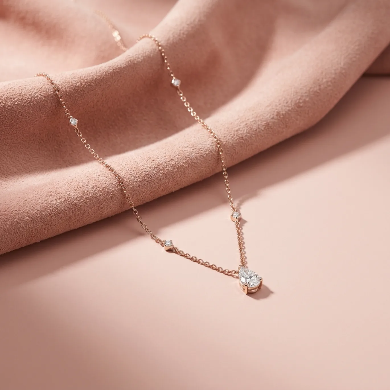 Suede Drape Hero — Necklace