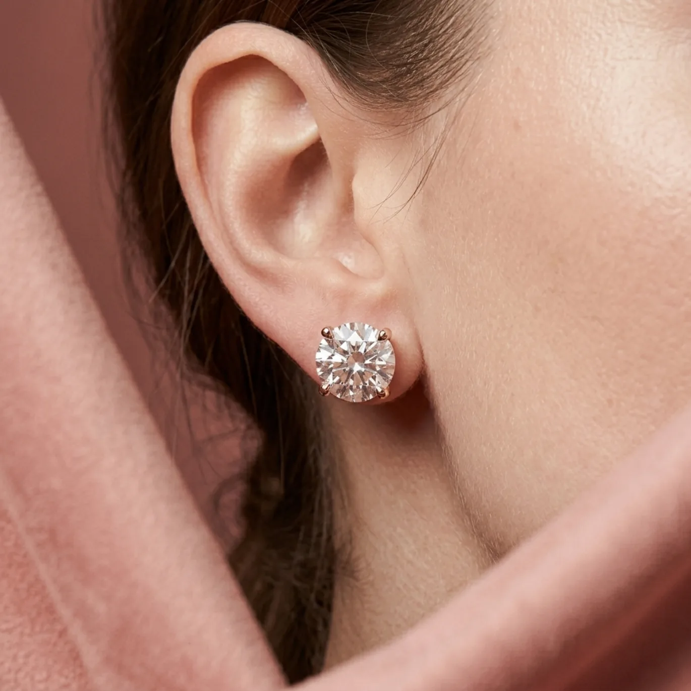 Suede Frame Editorial — Earring Stud