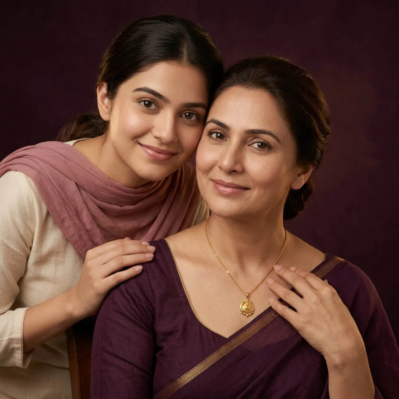 Two Generation Portrait — Necklace Two Generation Portrait — Necklace