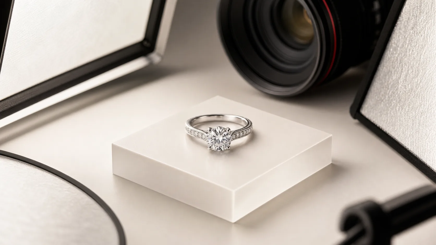 How to Photograph a Ring: Macro Lens, f/16, One Big Softbox