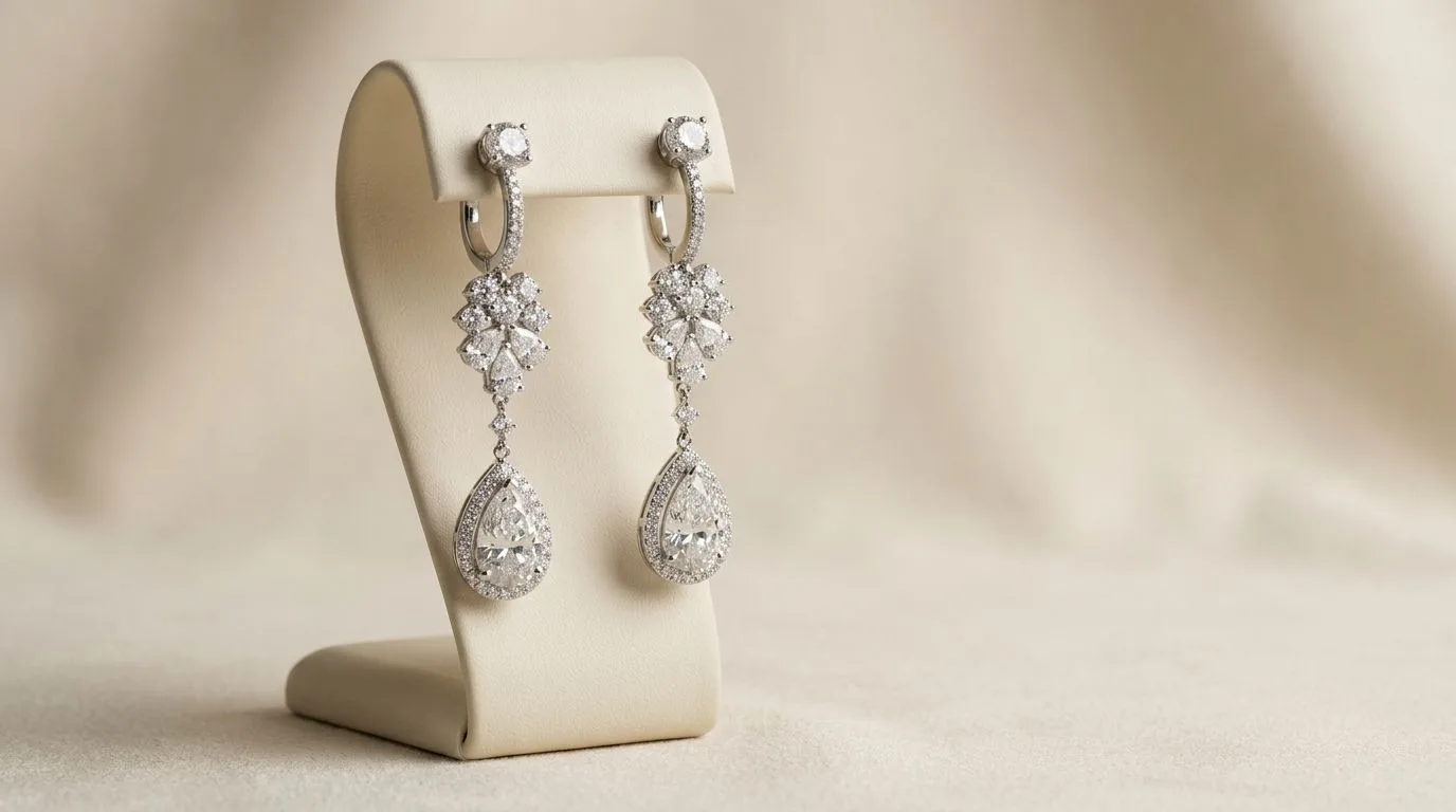 Luxury Studio Earring Photography: Dark Sets, Controlled Speculars