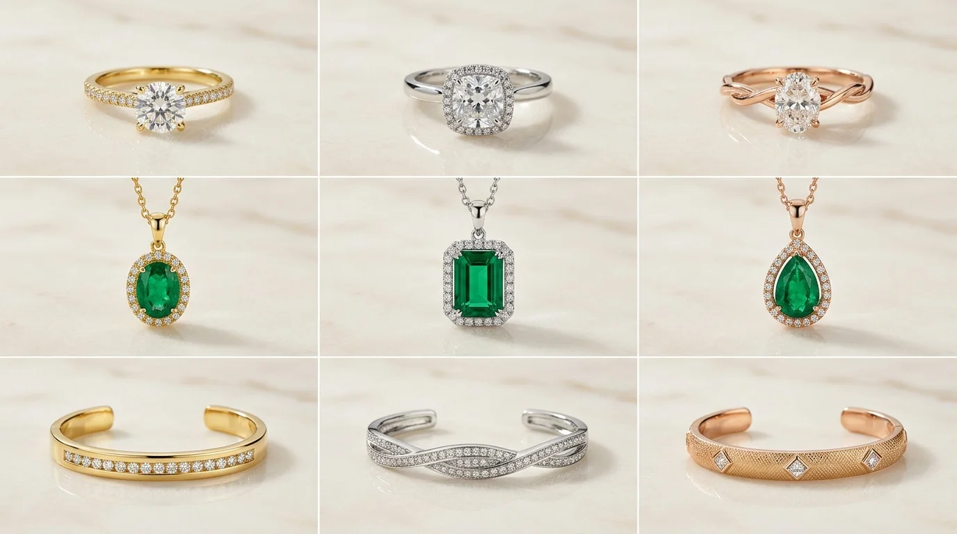 AI Jewelry Photography Masterclass: Flat Lay, Model & Optical Physics